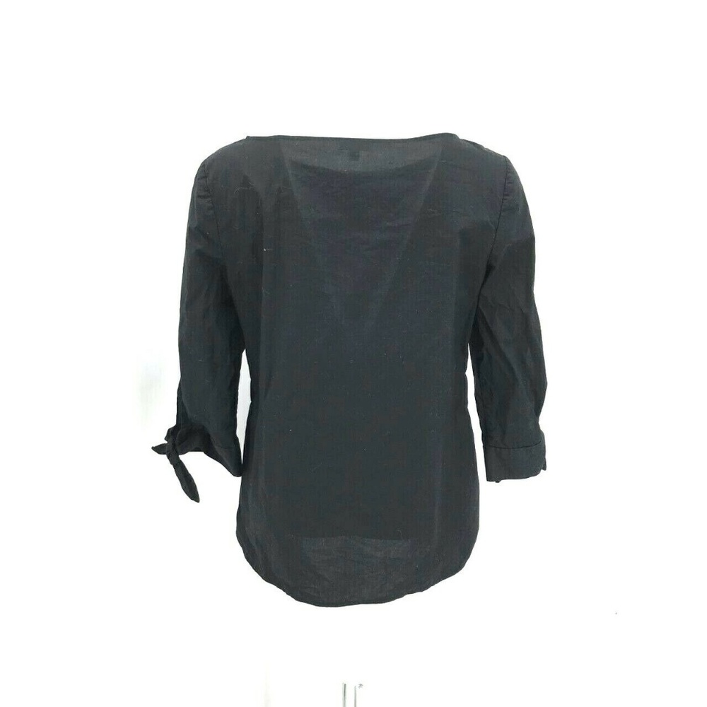 Talbots 3/4 Tie Sleeve Boat Neck Blouse Top Sz XS - Picture 5 of 7